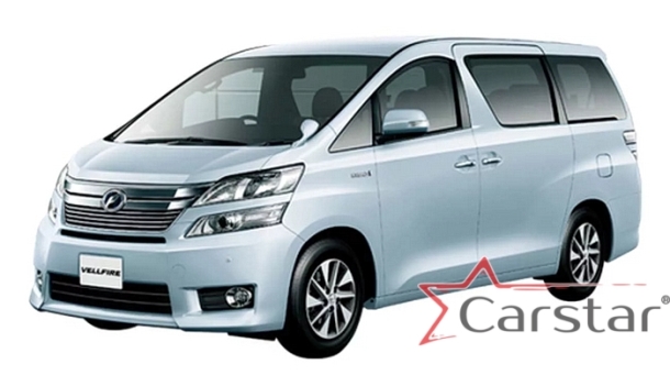 Автомобильные коврики EVA 3D для Toyota Vellfire I пр.руль (2008-2014) 2 ряд - 2 места